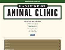 Tablet Screenshot of magazinestreetanimalclinic.com